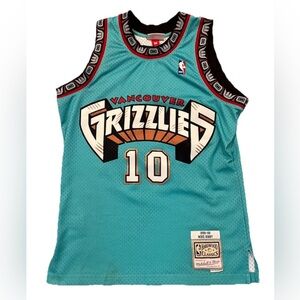 Vintage Mitchell Ness Mike Bibby Vancouver Grizzlies Teal Jersey‎ Medium 1998